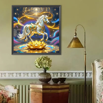 White Horse - Full Round Drill Diamond Painting 40*40CM