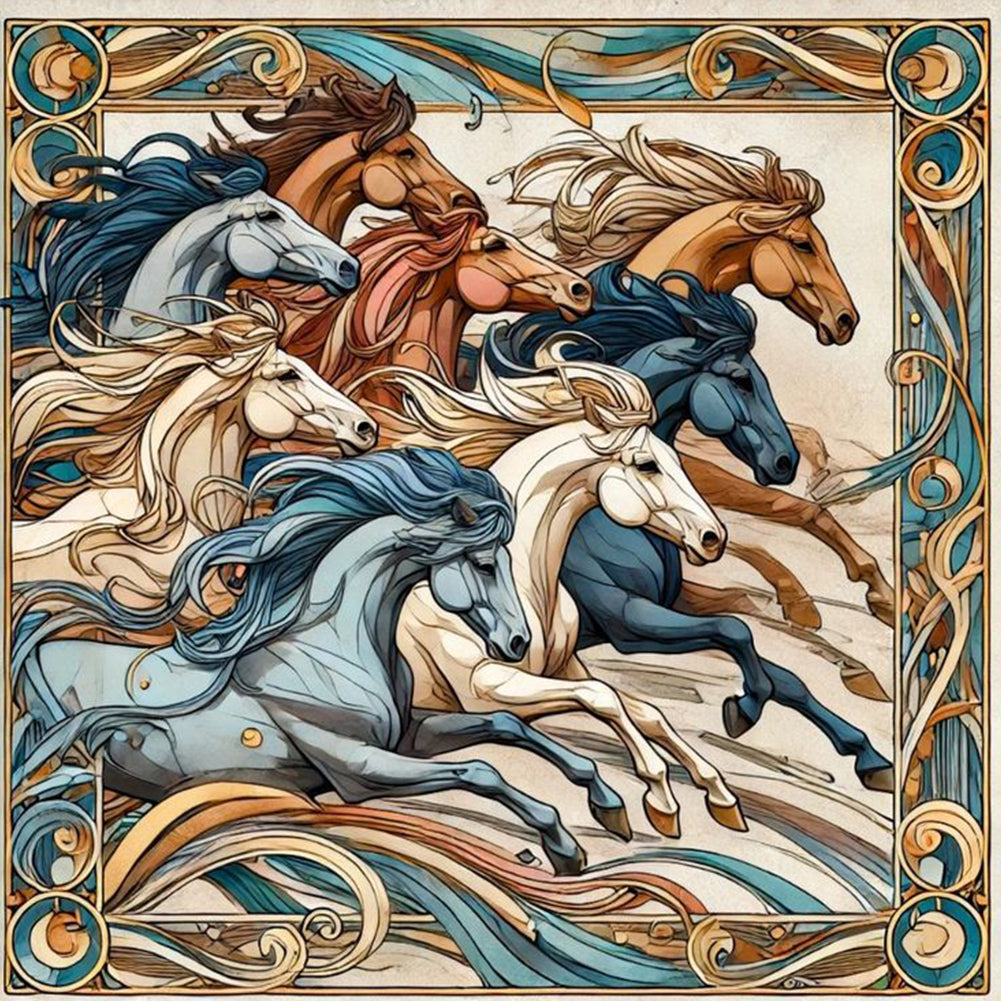 Galloping Horse - Full Square Drill Diamond Painting 40*40CM