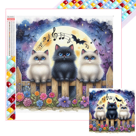 Singing Kitten - Full Square Drill Diamond Painting 30*30CM