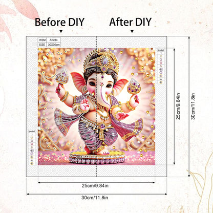 Ganesha Religion - Special Shaped Drill Diamond Painting 30*30CM