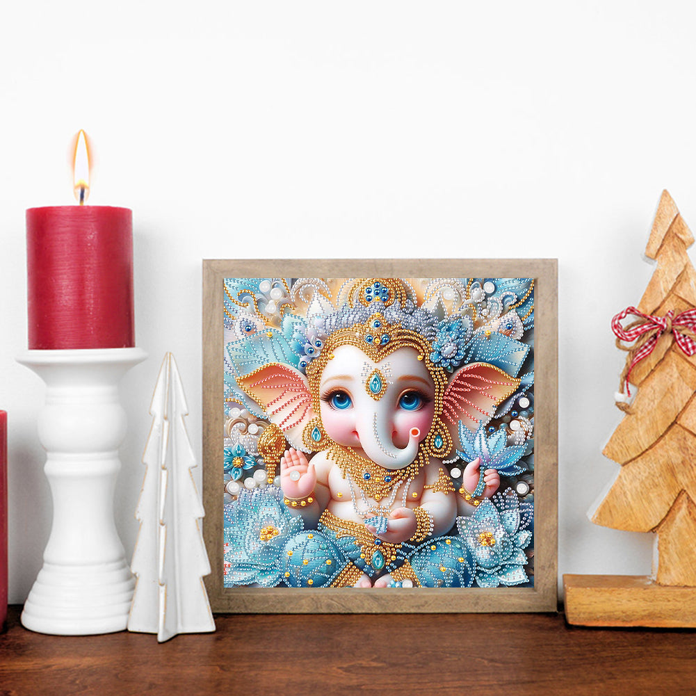 Ganesha Religion - Special Shaped Drill Diamond Painting 30*30CM