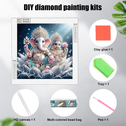 Ganesha Religion - Special Shaped Drill Diamond Painting 30*30CM
