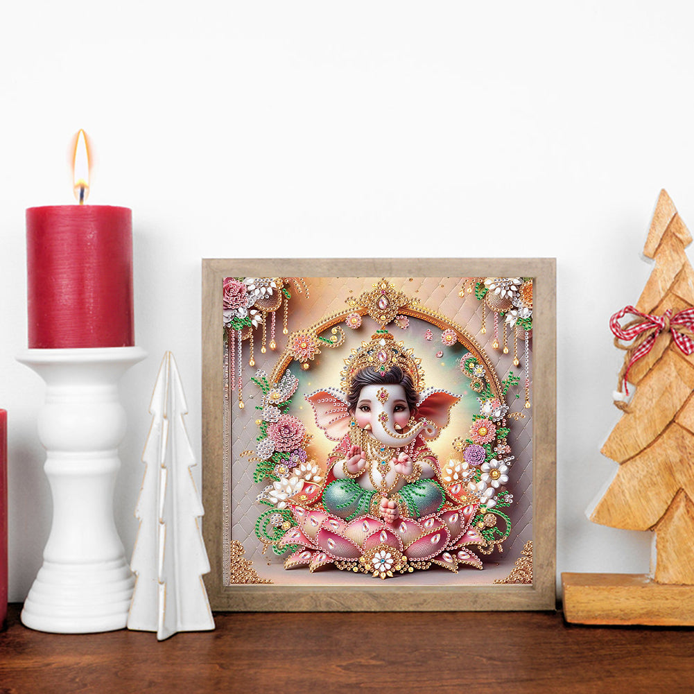 Ganesha Religion - Special Shaped Drill Diamond Painting 30*30CM