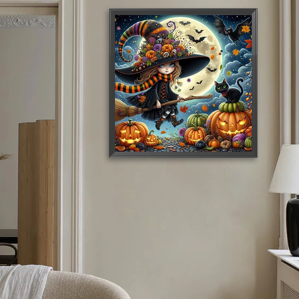 Witch For Halloween - Full Square Drill Diamond Painting 40*40CM