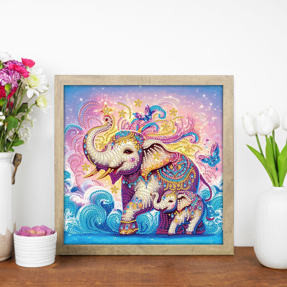 Elephant - Special Shaped Drill Diamond Painting 30*30CM