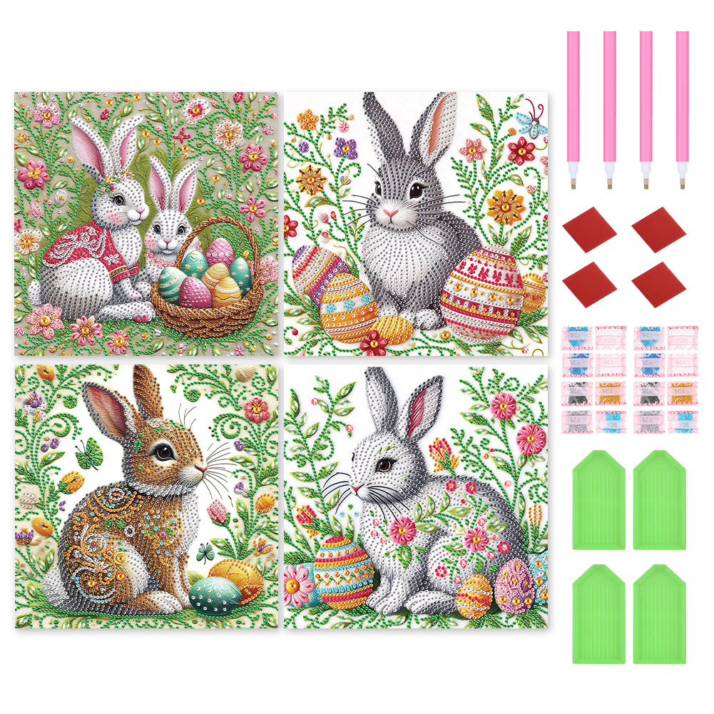 Easter Egg Bunny - Special Shaped Drill Diamond Painting 30*30CM