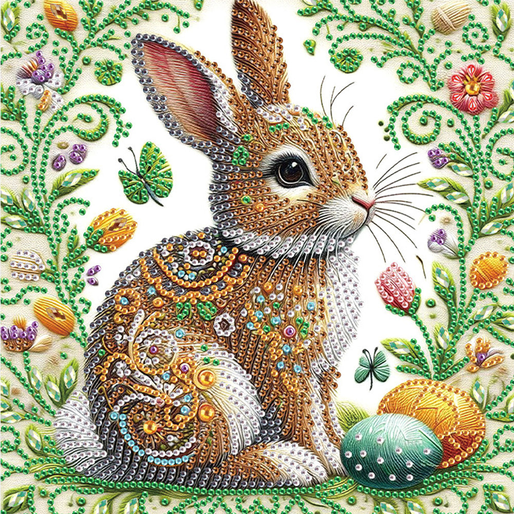 Easter Egg Bunny - Special Shaped Drill Diamond Painting 30*30CM