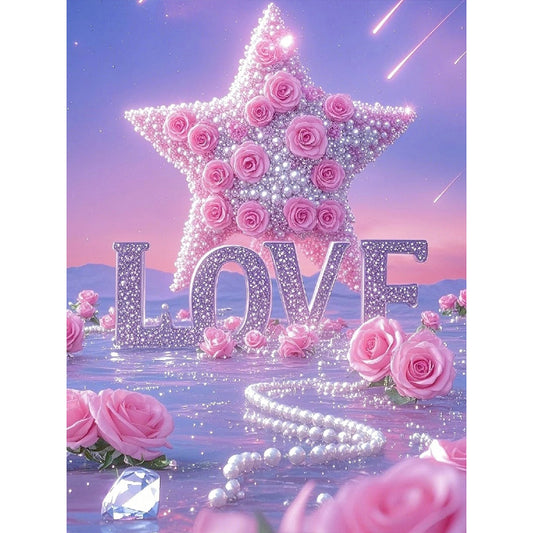 Star Rose - Full Round Drill Diamond Painting 30*40CM