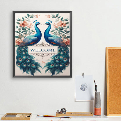 Peacock - Full Round Drill Diamond Painting 35*40CM