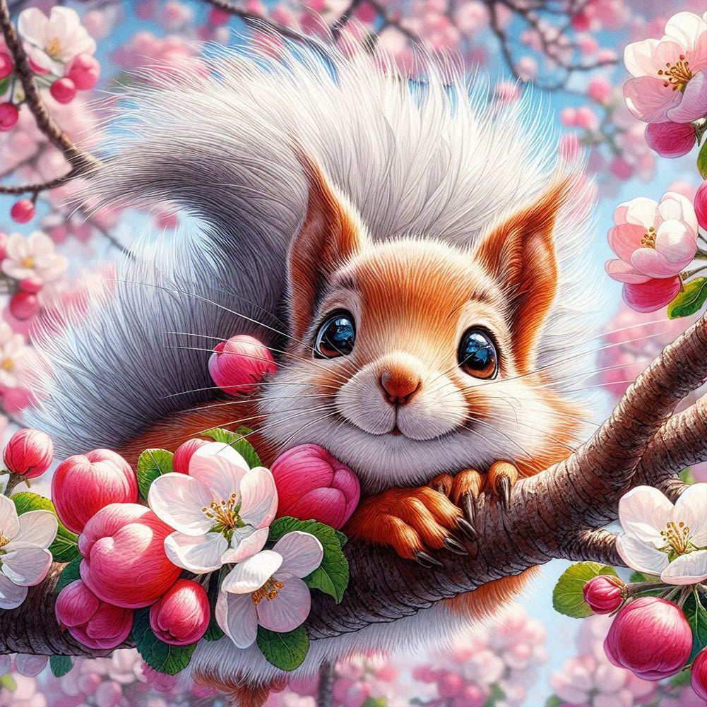 Squirrel - Full Round Drill Diamond Painting 40*40CM