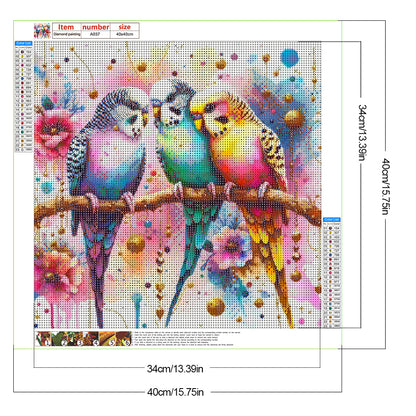 Parrot - Full Round Drill Diamond Painting 40*40CM