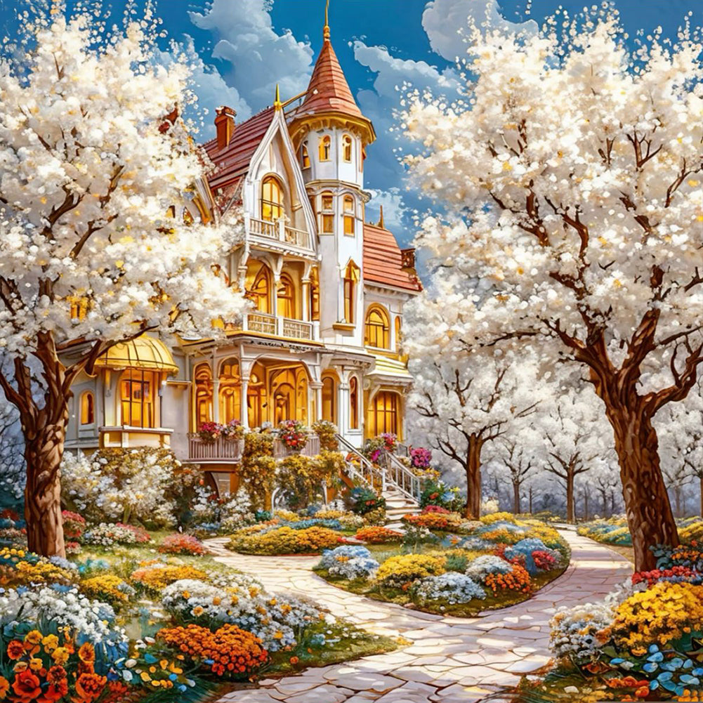 Flower Garden - Full Round Drill Diamond Painting 40*40CM