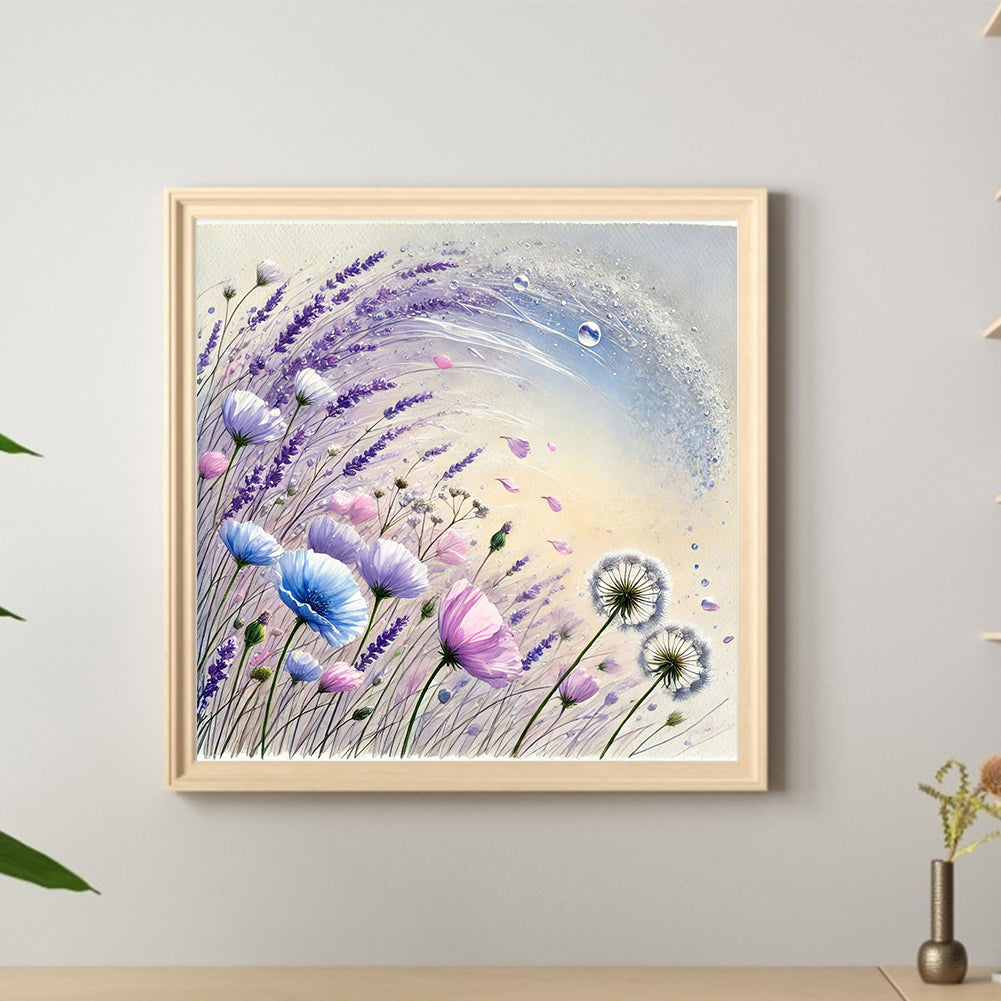 Flower - Full Round Drill Diamond Painting 40*40CM