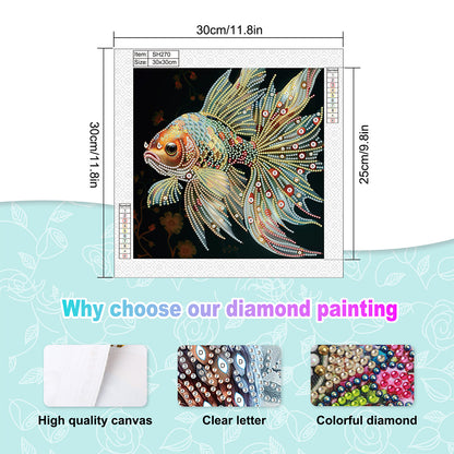 Koi Carp - Special Shaped Drill Diamond Painting 30*30CM