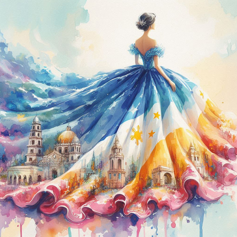 Skirt - Full Round Drill Diamond Painting 30*30CM