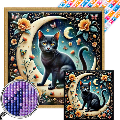 Black Cat - Full AB Square Drill Diamond Painting 40*40CM