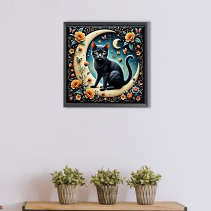 Black Cat - Full AB Square Drill Diamond Painting 40*40CM
