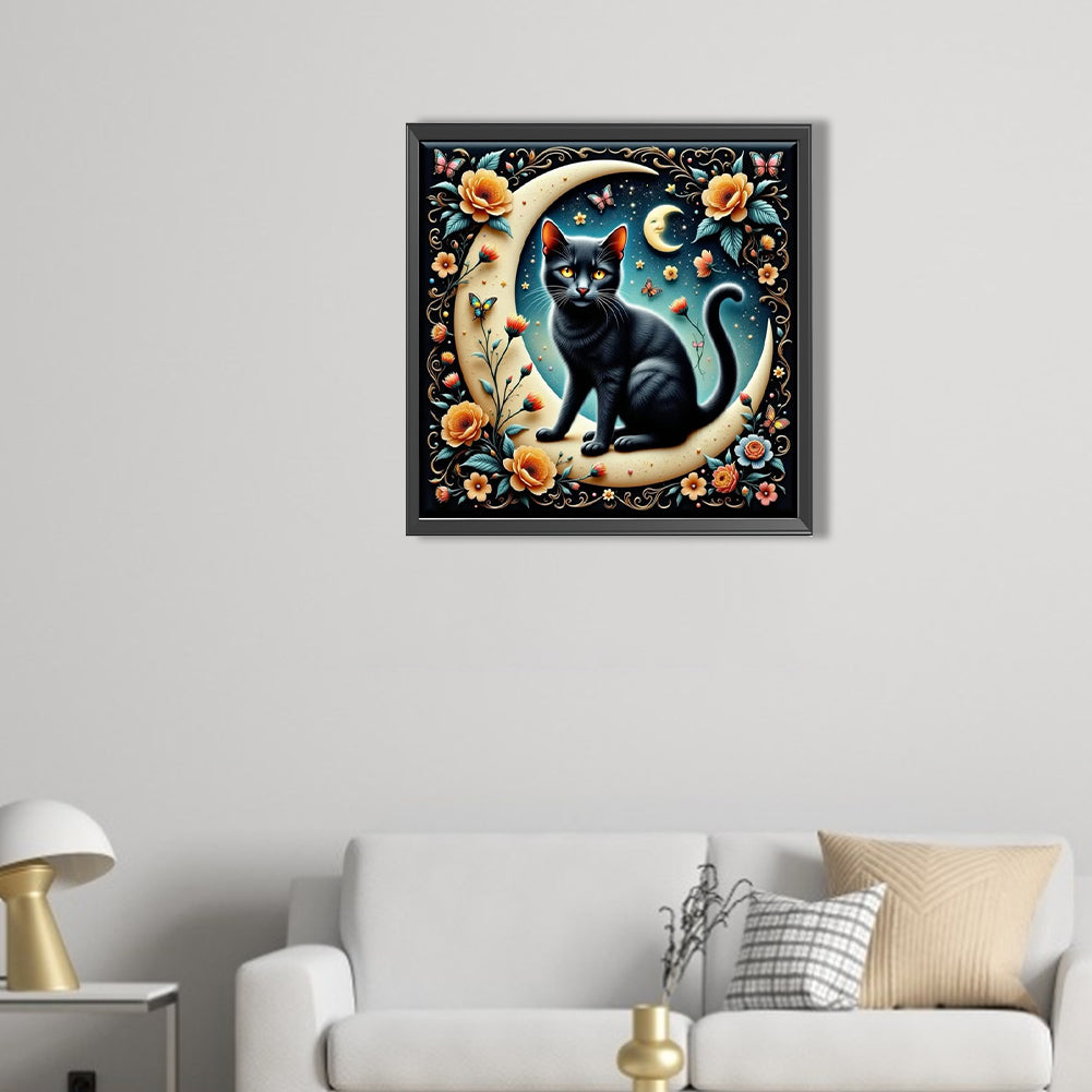 Black Cat - Full AB Square Drill Diamond Painting 40*40CM