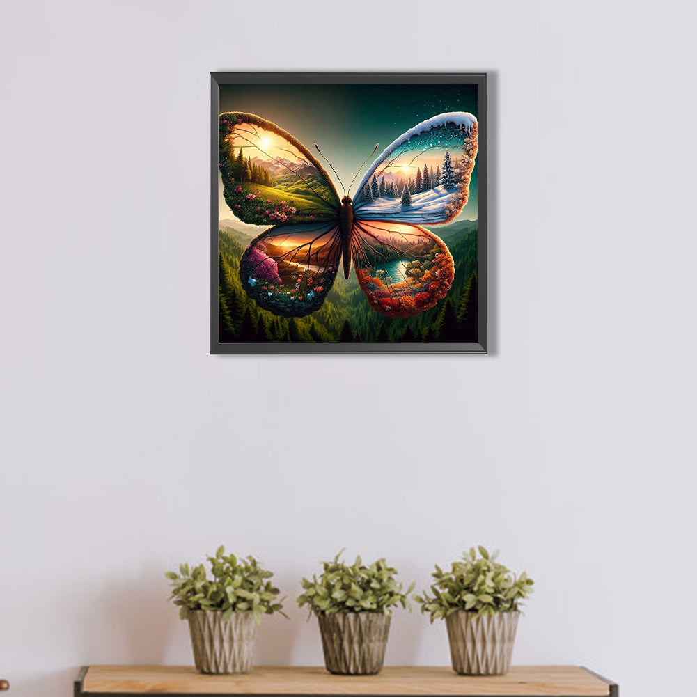 Butterfly - Full AB Square Drill Diamond Painting 40*40CM