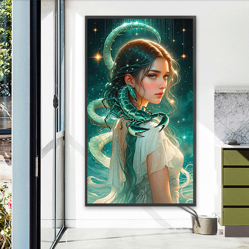 Scorpio Girl - Full AB Round Drill Diamond Painting 40*70CM