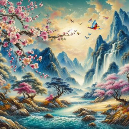 Landscape - Full Round Drill Diamond Painting 40*40CM