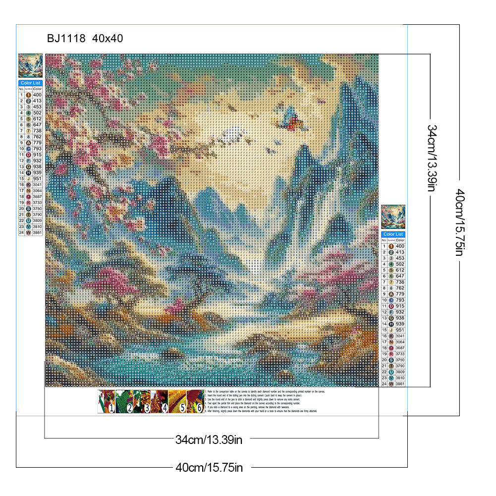 Landscape - Full Round Drill Diamond Painting 40*40CM