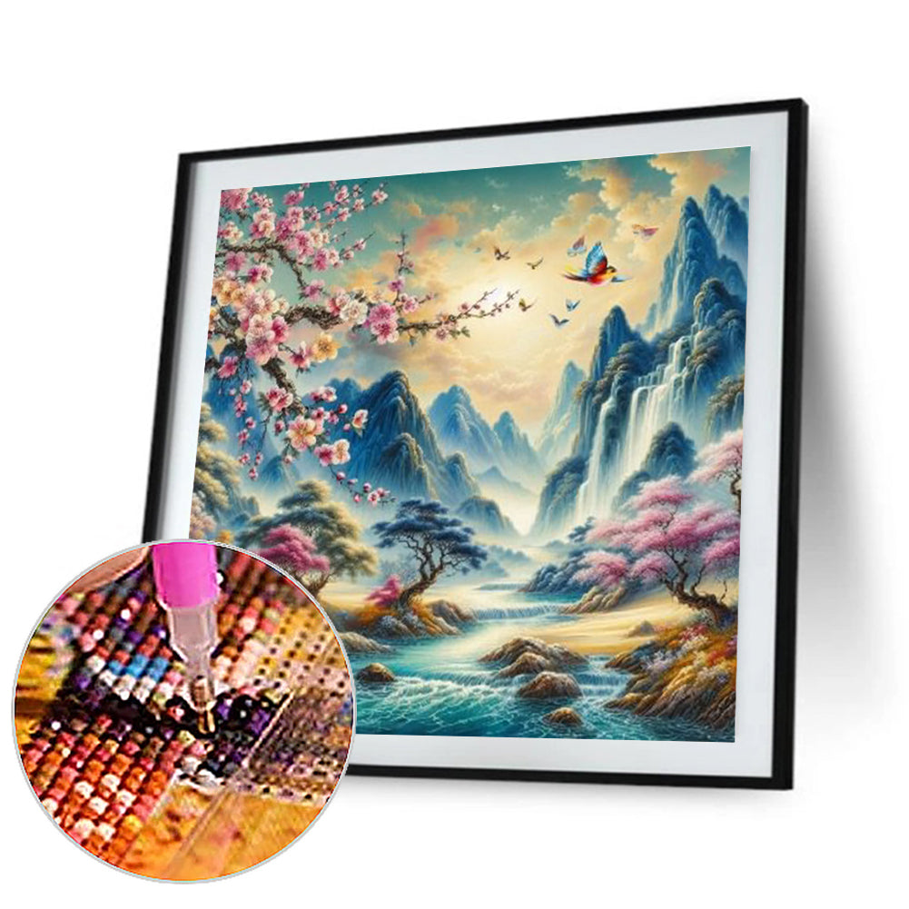 Landscape - Full Round Drill Diamond Painting 40*40CM