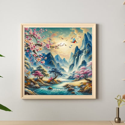 Landscape - Full Round Drill Diamond Painting 40*40CM