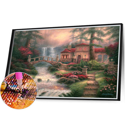 House In The Mountains - Full Square Drill Diamond Painting 40*30CM