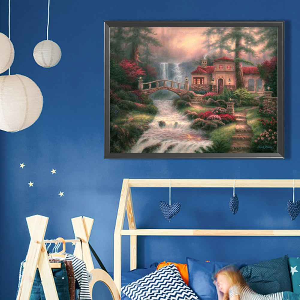 House In The Mountains - Full Square Drill Diamond Painting 40*30CM