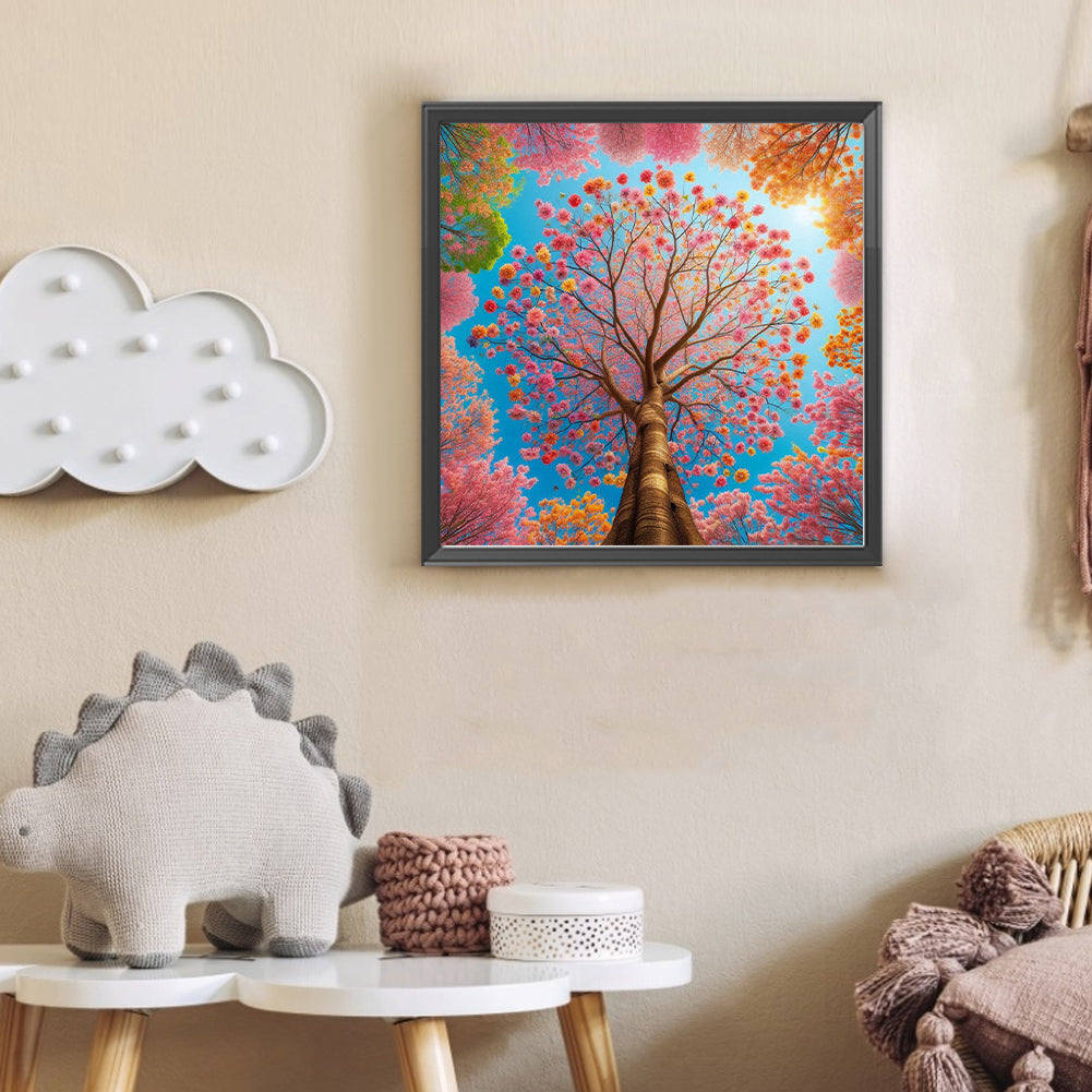 Tree - Full Round Drill Diamond Painting 30*30CM