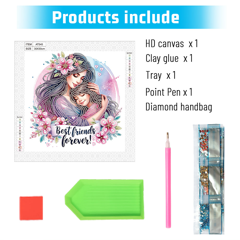 Mother'S Day - Special Shaped Drill Diamond Painting 30*30CM