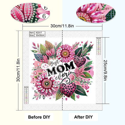 Mother'S Day - Special Shaped Drill Diamond Painting 30*30CM