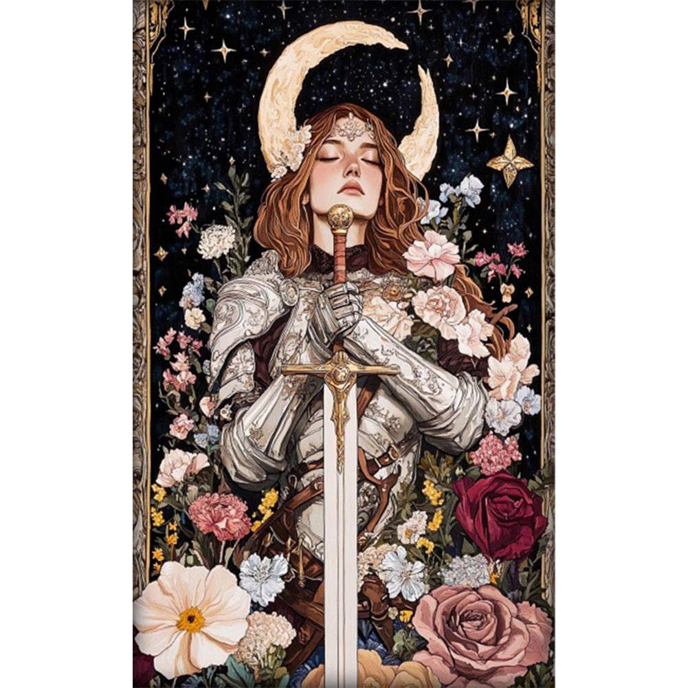 Vintage Knight - Full AB Round Drill Diamond Painting 40*65CM