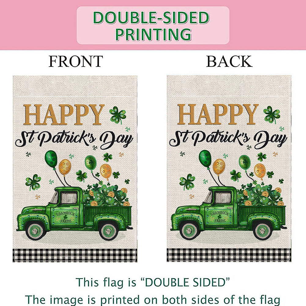 Spring Tulip 5D DIY Diamond Outdoor Flags Double Sided Diamond Art Vertical Flag