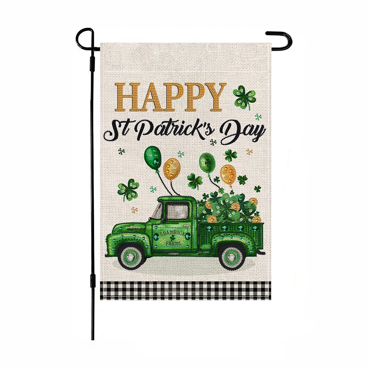 Spring Tulip 5D DIY Diamond Outdoor Flags Double Sided Diamond Art Vertical Flag
