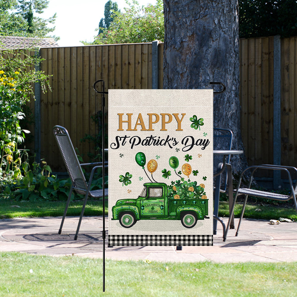 Spring Tulip 5D DIY Diamond Outdoor Flags Double Sided Diamond Art Vertical Flag
