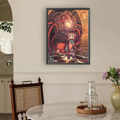 Anime Girl - Full Round Drill Diamond Painting 30*40CM