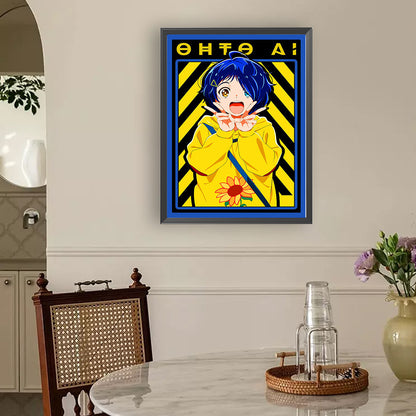 Cartoon Girl - Full Round Drill Diamond Painting 30*40CM