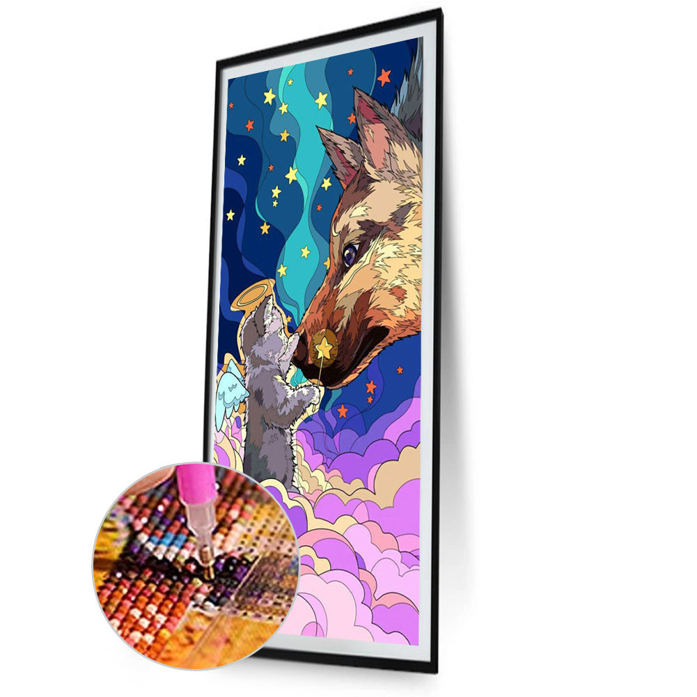 Wolf - Full Round Drill Diamond Painting 30*70CM