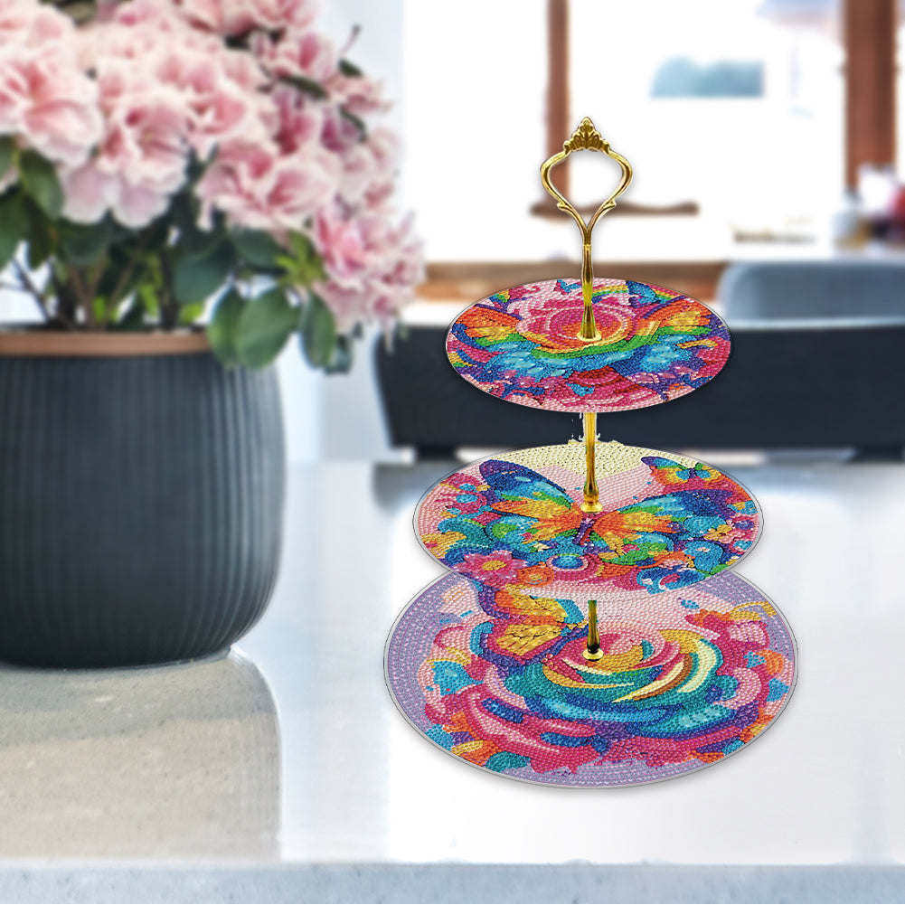 3 Tier Animal Crystal Display Rack Kit 5D DIY Shelf Art Craft Set for Home Decor