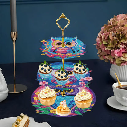 3 Tier Animal Crystal Display Rack Kit 5D DIY Shelf Art Craft Set for Home Decor