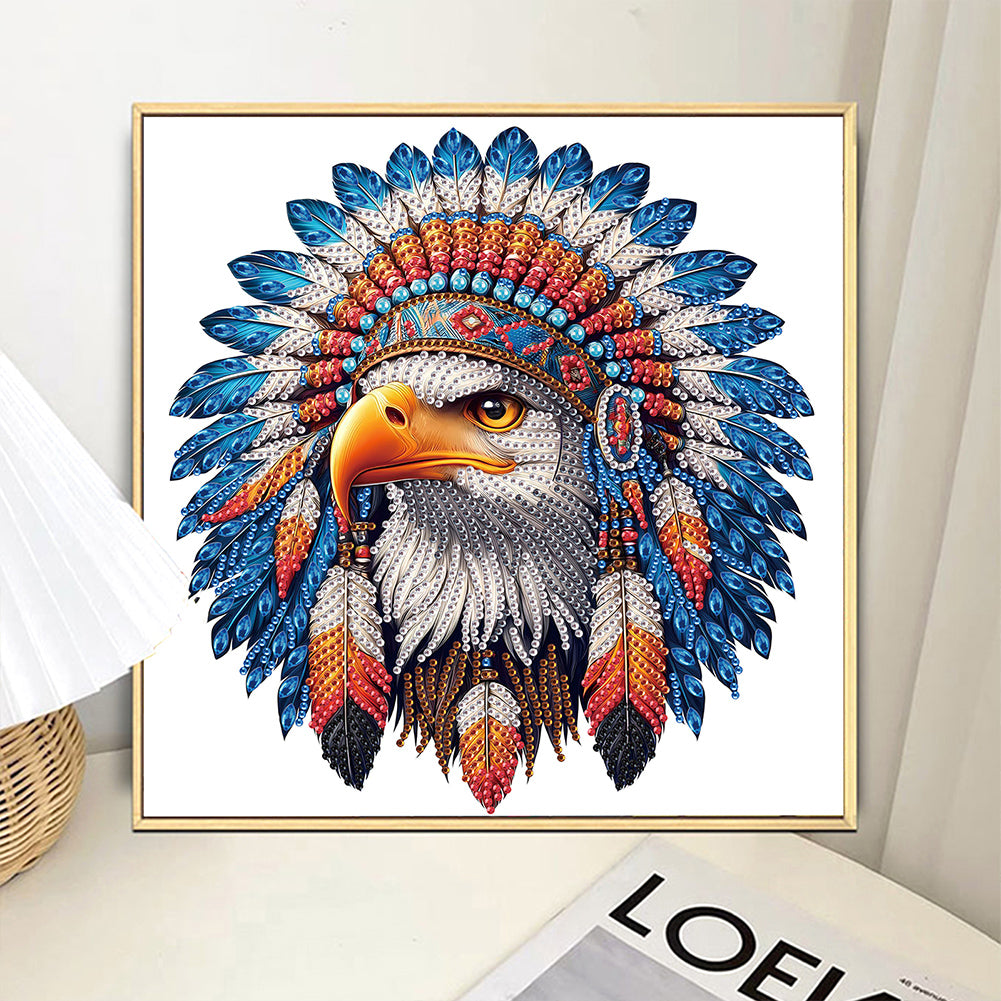 Indian Eagle - Special Shaped Drill Diamond Painting 30*30CM