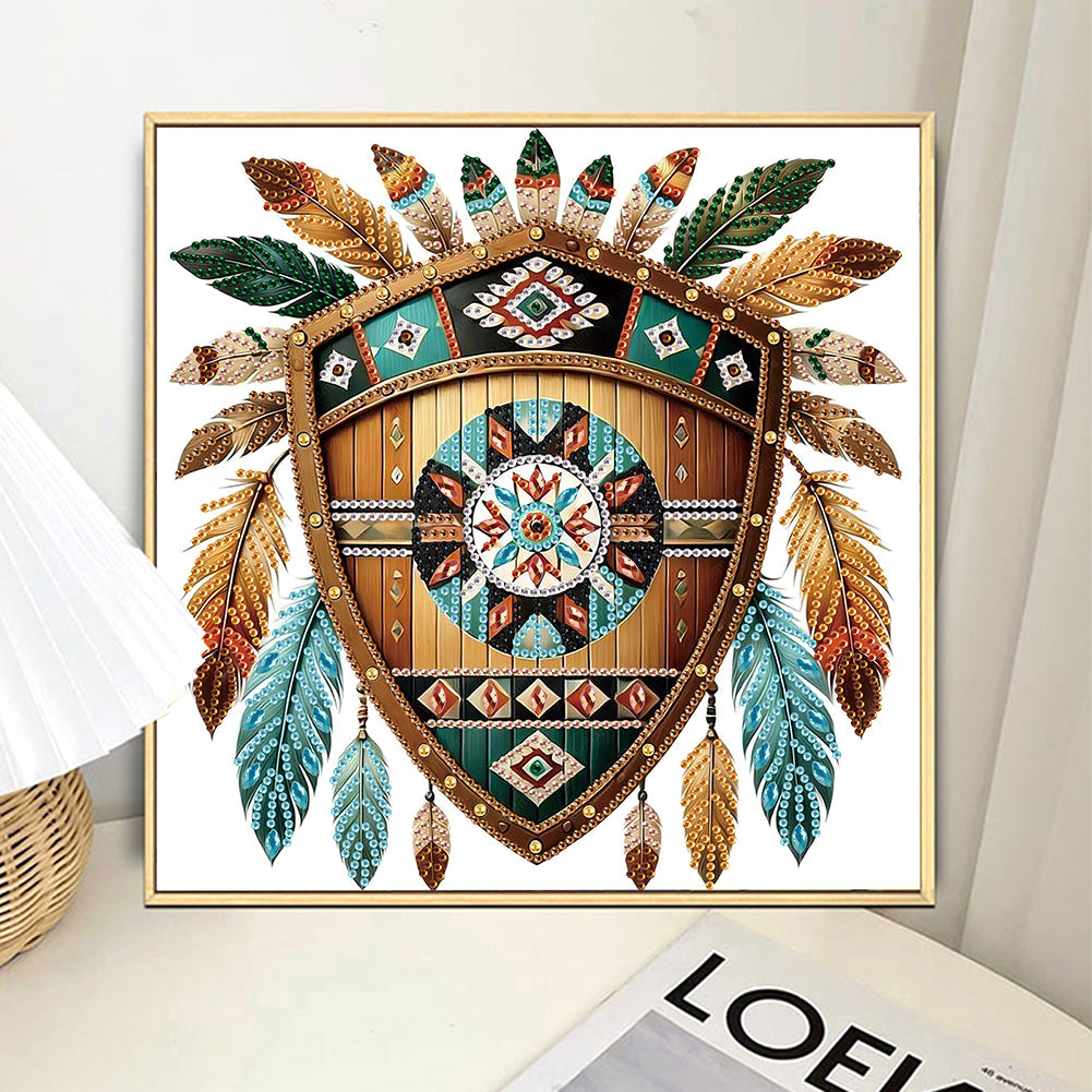 Indian Shield - Special Shaped Drill Diamond Painting 30*30CM