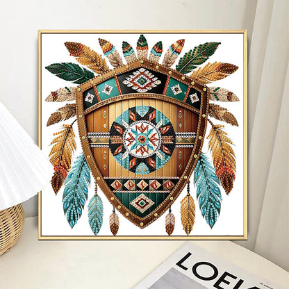 Indian Shield - Special Shaped Drill Diamond Painting 30*30CM