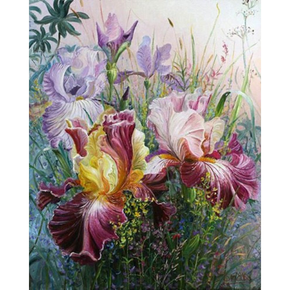 Flower - Full Round Drill Diamond Painting 40*50CM