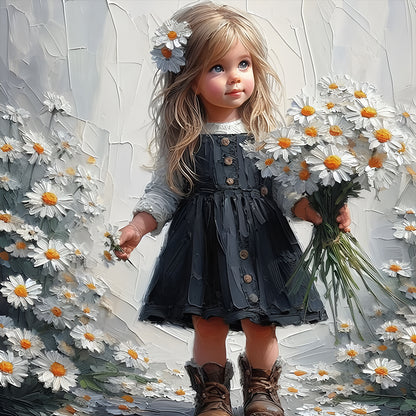 Cute Girl - Full Round Drill Diamond Painting 40*40CM