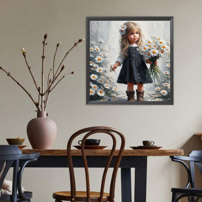 Cute Girl - Full Round Drill Diamond Painting 40*40CM