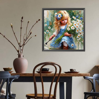Cute Girl - Full Round Drill Diamond Painting 40*40CM