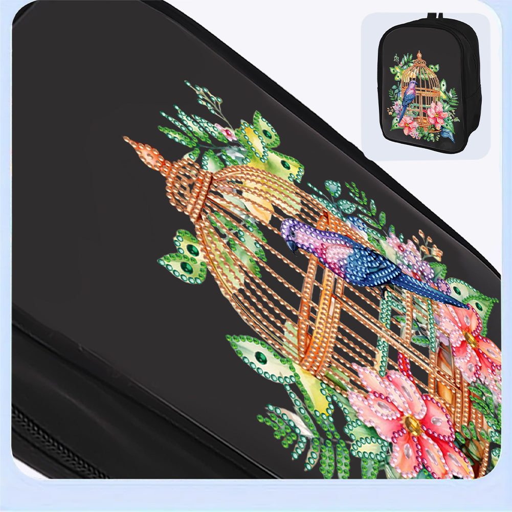 Mermaid Special Shape Diamond Art School Bag Diamond Art Knapsack for Art Crafts